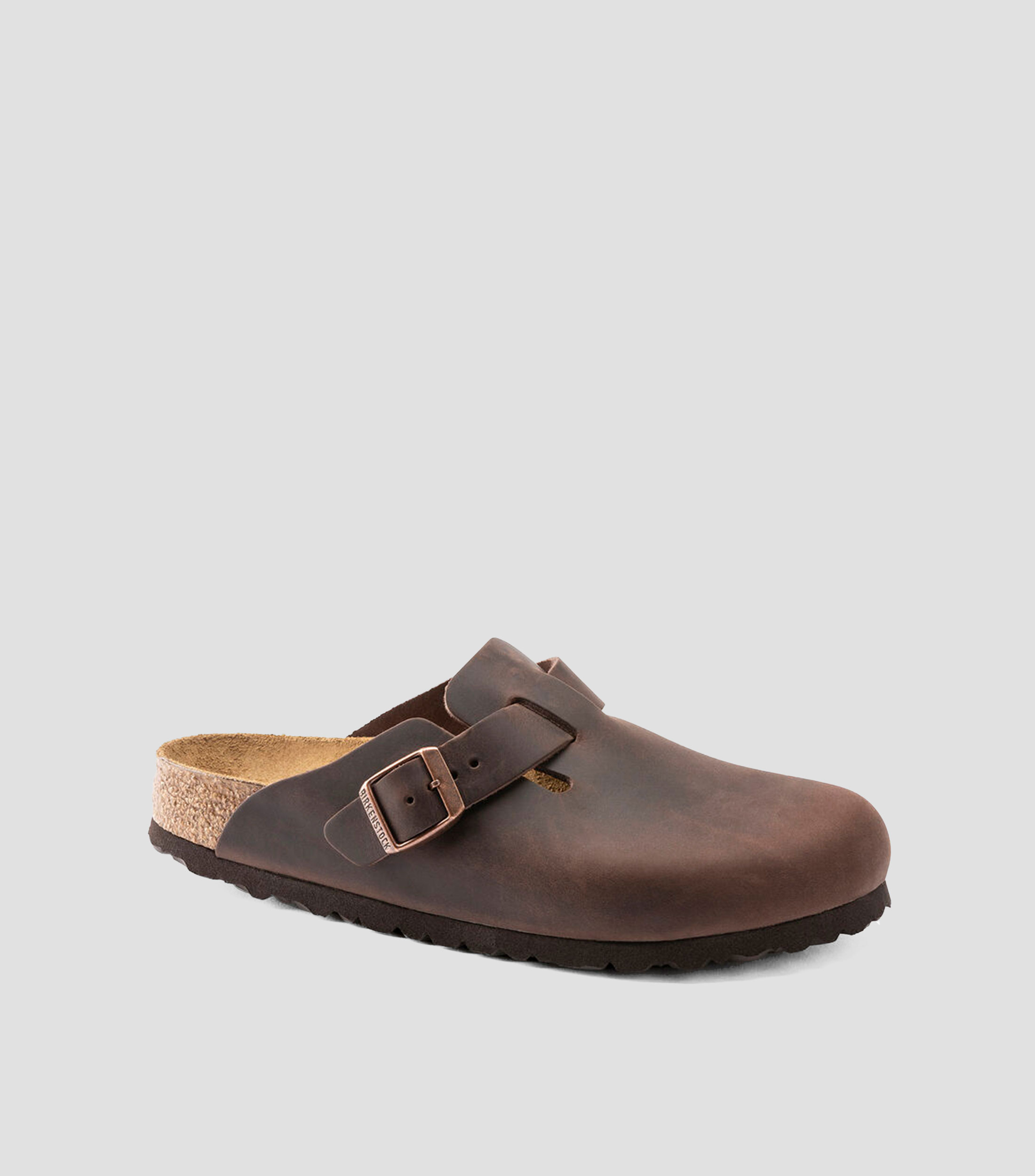Mocasines Boston en piel con hebilla Hombre